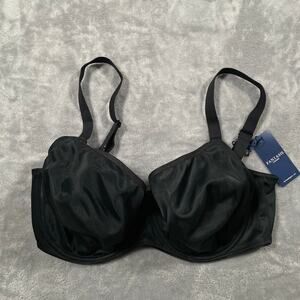 Fantasie Smoothing Bra Womens US 36GG Black Underwire Supportive Adjustable New